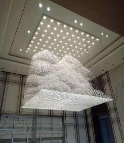 山水造型透明石头造型吊灯